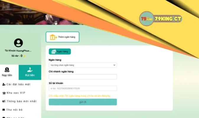 Khi rút tiền 79king hội viên cần đáp ứng một số điều kiện cụ thể