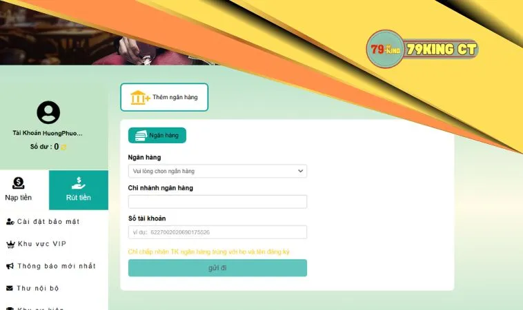 Khi rút tiền 79king hội viên cần đáp ứng một số điều kiện cụ thể Khi rút tiền 79king hội viên cần đáp ứng một số điều kiện cụ thể