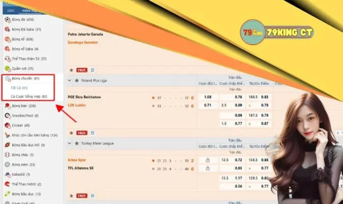 Tham gia cá cược bóng chuyền tại 79king vui hết nấc, trả thưởng cao